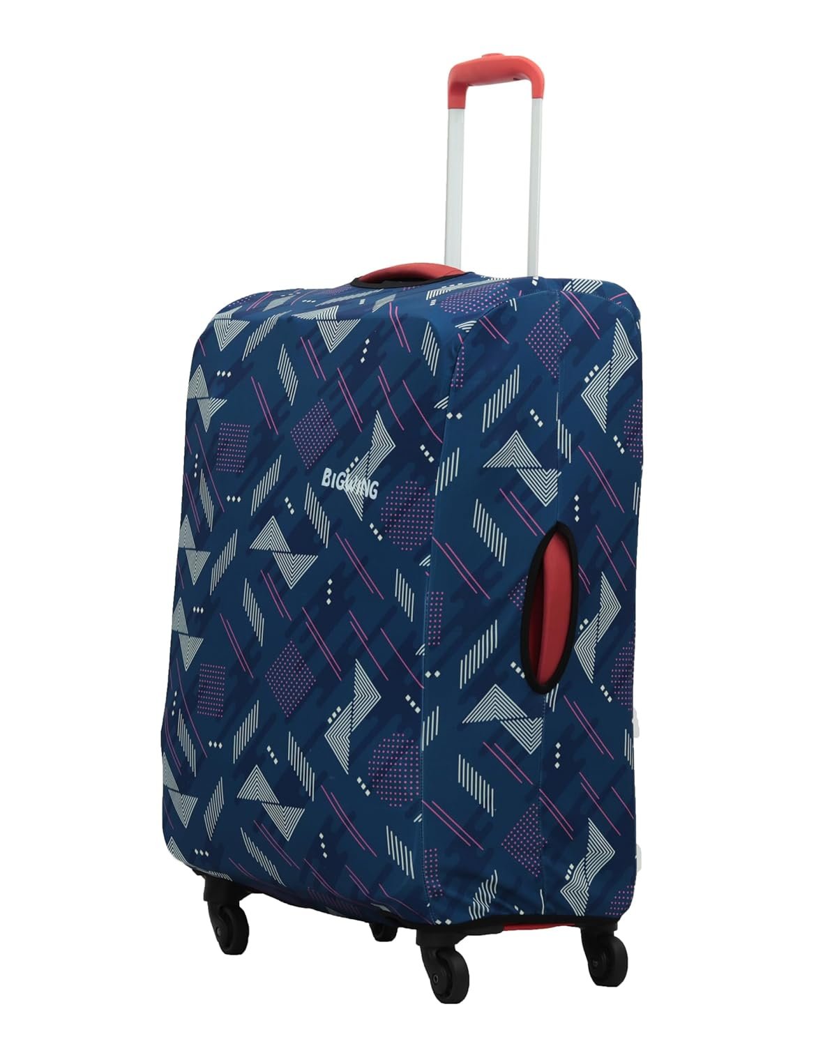 BIGWING Protective Cover in Polyester Fabric with Geometric Print for | 24' Inch 65 cm Medium Size | Soft Luggage Trolley Bag Cover (Fits Only On Fabric Trolley Bag) BIGWING Protective Cover in Polyester Fabric with Geometric Print for | 24' Inch 65 cm Medium Size | Soft Luggage Trolley Bag Cover (Fits Only On Fabric Trolley Bag)