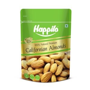 Happilo Premium Natural Californian Almonds 500g | Badam Giri, Healthy Snacks, Dry Fruits | Crunchy Nuts | High in Fiber | Rich in Protein | Magnesium | Phosphorus | Dietary Fibre | Zero Cholesterol