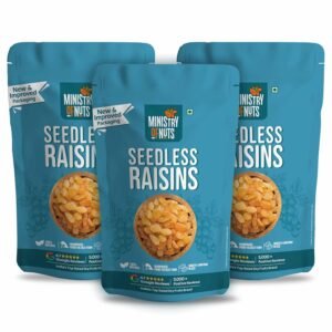 Ministry Of Nuts Special Seedless Raisins Premium Raisin - All Natural, Good Source of Dietary Fibres, Engery Booster Zero Cholesterol & Transfat (600)