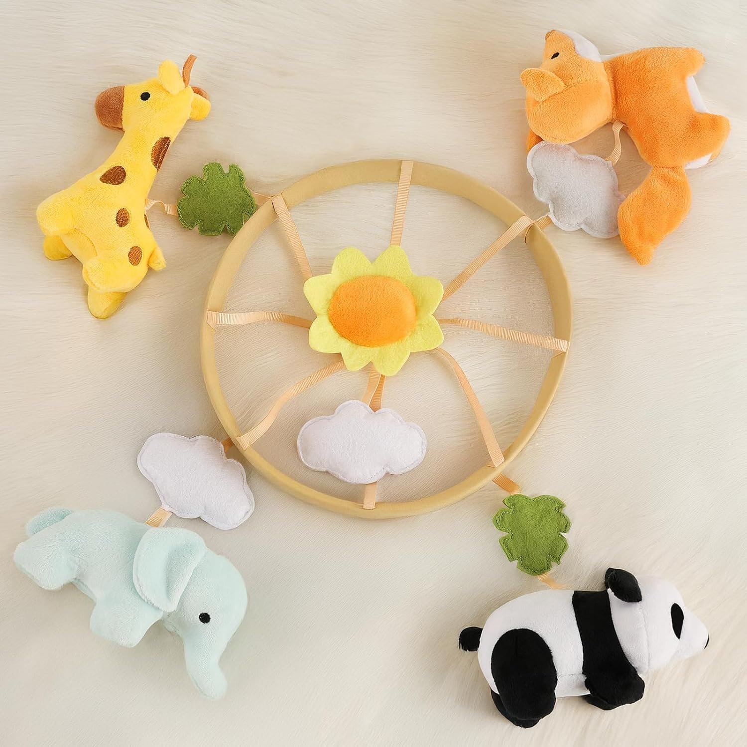 71rxjow9rdl. sl1500 Animals Baby Crib Mobile – Safari Baby Mobile for Crib with 12 Lullabies for Boys & Girls, Nursery Mobiles, Fits Standard Cribs, Forest Nursery Decor