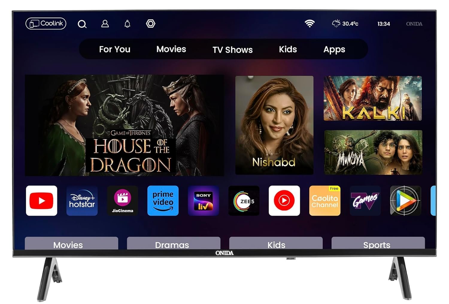 71zxpjr269l. sl1500 Onida 108 cm (43 inch) Full HD Smart TV 43ACF (Black)