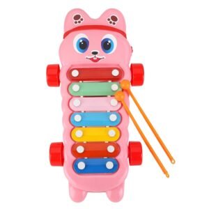 Xylophone Musical Educational Toy for Kid (1-3Year Old) I Toddlers Babies Kids Girls, Boys I 2-in-1 Piano Combined I Safe for Drum Sticks for Fast and Fun Learning for Kid Pink