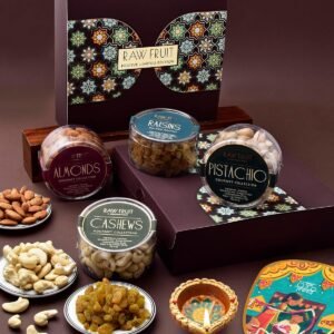 HyperFoods Diwali Gift Items Diwali Hamper Diwali Dry Fruits Combo Pack Diwali Gift For Family And Friends Cashew Almond Pista Raisins Gift Pack 475 Grams