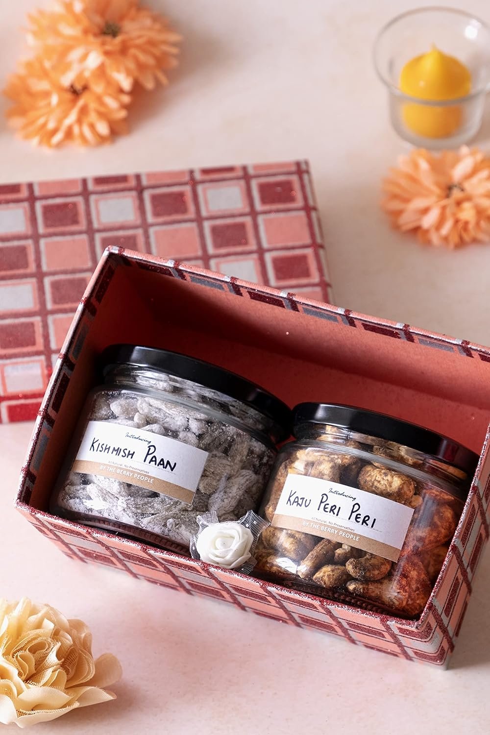 81ik05gh7ql. sl1500 The Berry People: Wholesome Treats Gift Hamper – Flavoured Dry Fruits Combo of Kaju Peri Peri & Kishmish Paan | Nutritious Pack & Healthy Snacks for All Occasions | Diwali Gift