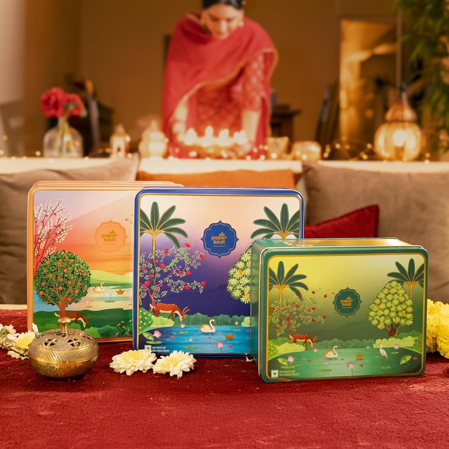 81q8c5yvxsl. sl1500 1762388758 6070 Paper Boat Diwali Dry Fruits Gift Box, 526g – Diwali Gift Hamper | Festive Dry Fruit Gift | Assorted Mixed Nuts, Dry Fruits & Trail Mix | Cashew, Almonds, Berries and Mixed Nuts