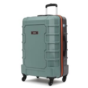 uppercase Arbor 74cm (Large)| Check-in Trolley Bag| Spinner Hardsided Luggage| Secure Combination Lock| Scratch Resistant| Mesh ConviPack| Suitcase for Men & Women| 2000 Days Warranty(Green)