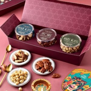 Hyperfoods Diwali Gifts For Family Diwali Dry Fruits Gift Box Diwali Gift Hampers Diwali Gifts For Employees Diwali Gift Items Small Pet Jar Pack Of 3 Dry Fruits Pecans Hazelnut