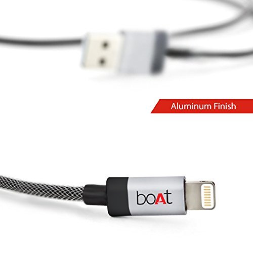 4103pzbigl Boat Ltg 500 Usb Type C Apple Mfi Certified For Iphone, Ipad Tablet And Ipod 2Mtr Data Cable(Metallic Silver)