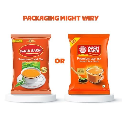 41icmnbxcal Wagh Bakri Premium Assam Leaf Tea, Strong Taste & Refreshing Aroma, 250 Grams