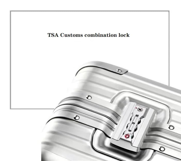 41ulrl2ntl 1 PYB Autograph – Premium Full Aluminium Trolley Bags for Travel, Zipless Check in Medium Suitcase with TSA Lock, Noiseless 360° Rotating 8 Wheels, Compression Pads and Divider (Silver, Medium -24 Inch)