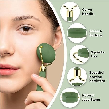 41etip4nacl TYROCX Gua Sha Facial Tools & Jade Roller Massager Set for Skin Care, Reduce Puffiness and Improve Wrinkles, Guasha Tool for Face, Gua Sha Stone Self Care Gift for Woman Man