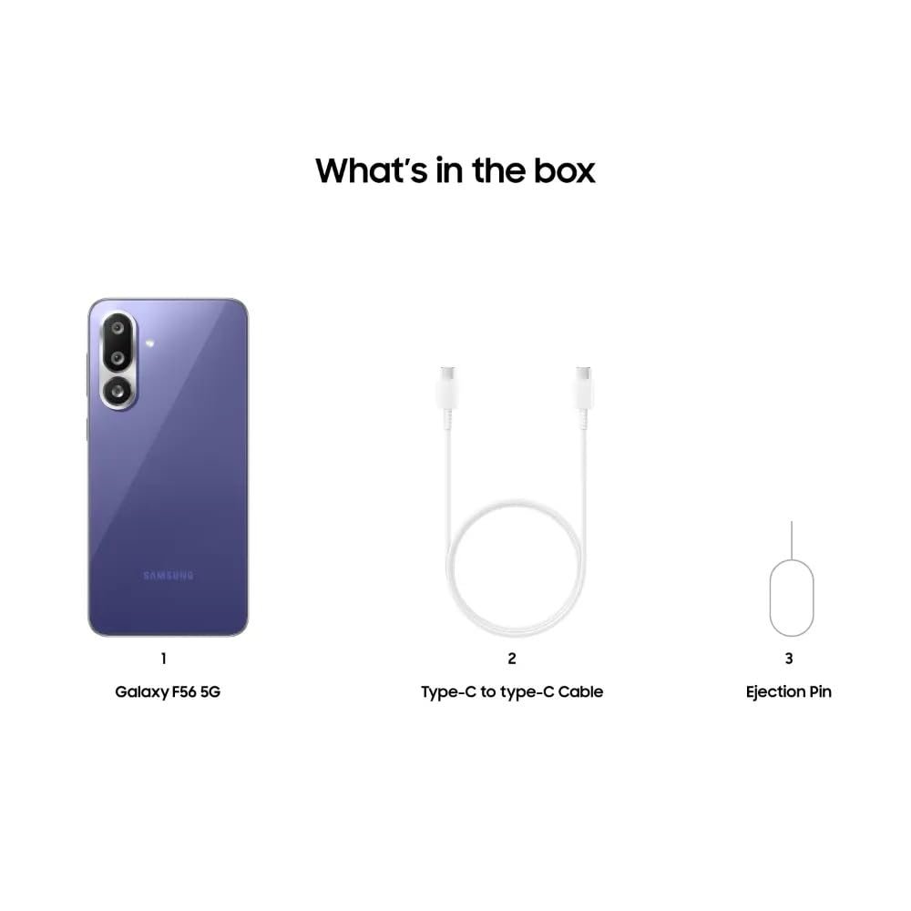 41gged4nqil. sl1000 Samsung Galaxy F56 5G (Violet, 8GB RAM, 128GB Storage) | Super AMOLED+ 120Hz Display | AI Features | 50MP Triple Camera | 5000 mAh Battery