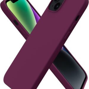 iPhone 14 Plus Silicone Back Case | Shock Proof Design & Camera Protection | Premium Rubberised Apple iPhone 14 Plus Cover (Microfiber Lining) | Ultra Smooth Silicone - Red