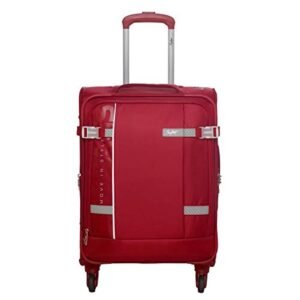 Skybags Polyester Solid Pattern Snazzy 4W Exp Strolly Softshell Inline Suitcase/Trolley Bag (H) 59 (Carmine Red, Small), H-60 Centimeters