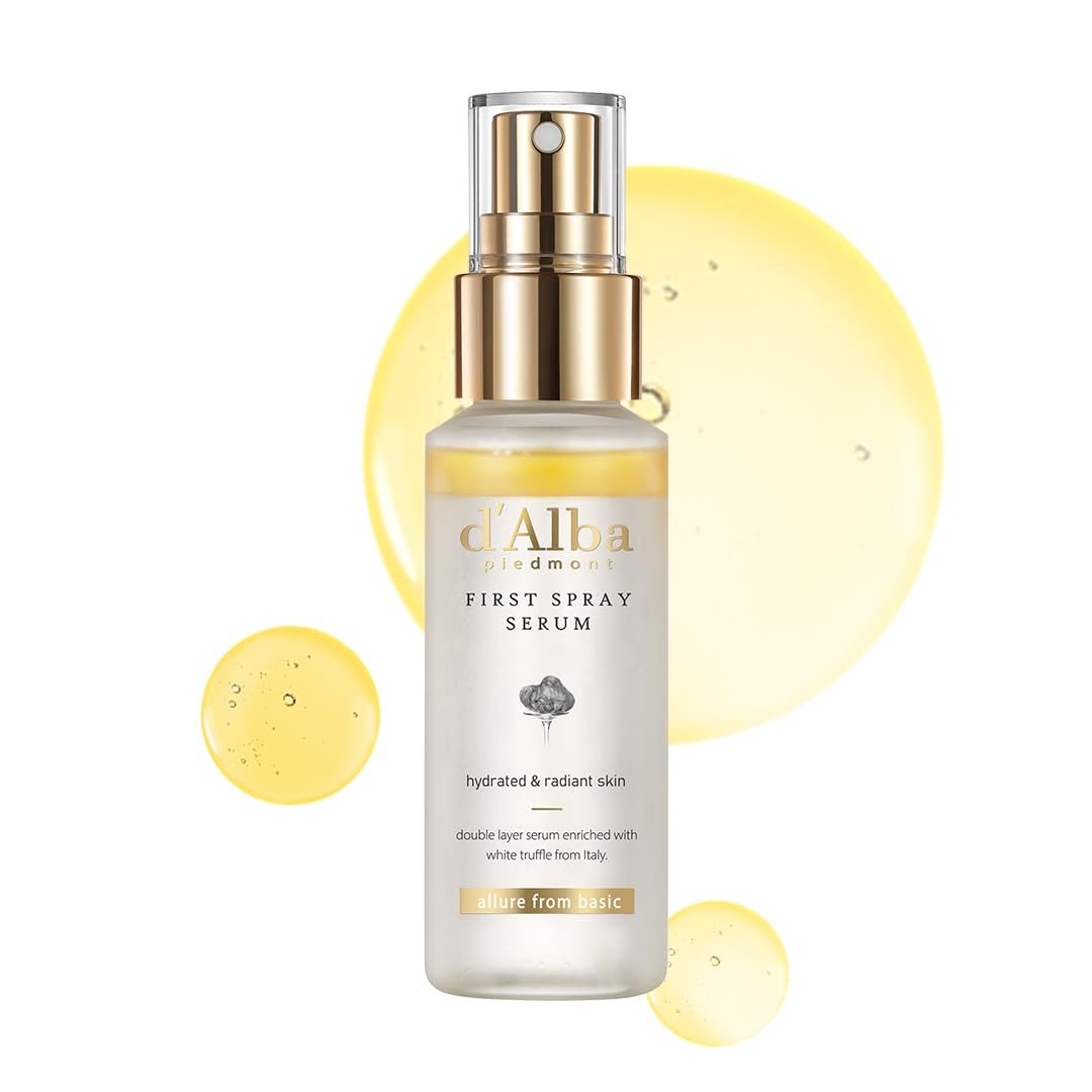 d'alba Piedmont Italian White Truffle First Spray Serum, Vegan Skin Care, Hydrating Face Moisturizer, Glow Serum for Radiant Skin, Non Comedogenic, All In One Mist, Korean Skin Care (1.69 fl oz/50ml) d'alba Piedmont Italian White Truffle First Spray Serum, Vegan Skin Care, Hydrating Face Moisturizer, Glow Serum for Radiant Skin, Non Comedogenic, All In One Mist, Korean Skin Care (1.69 fl oz/50ml)