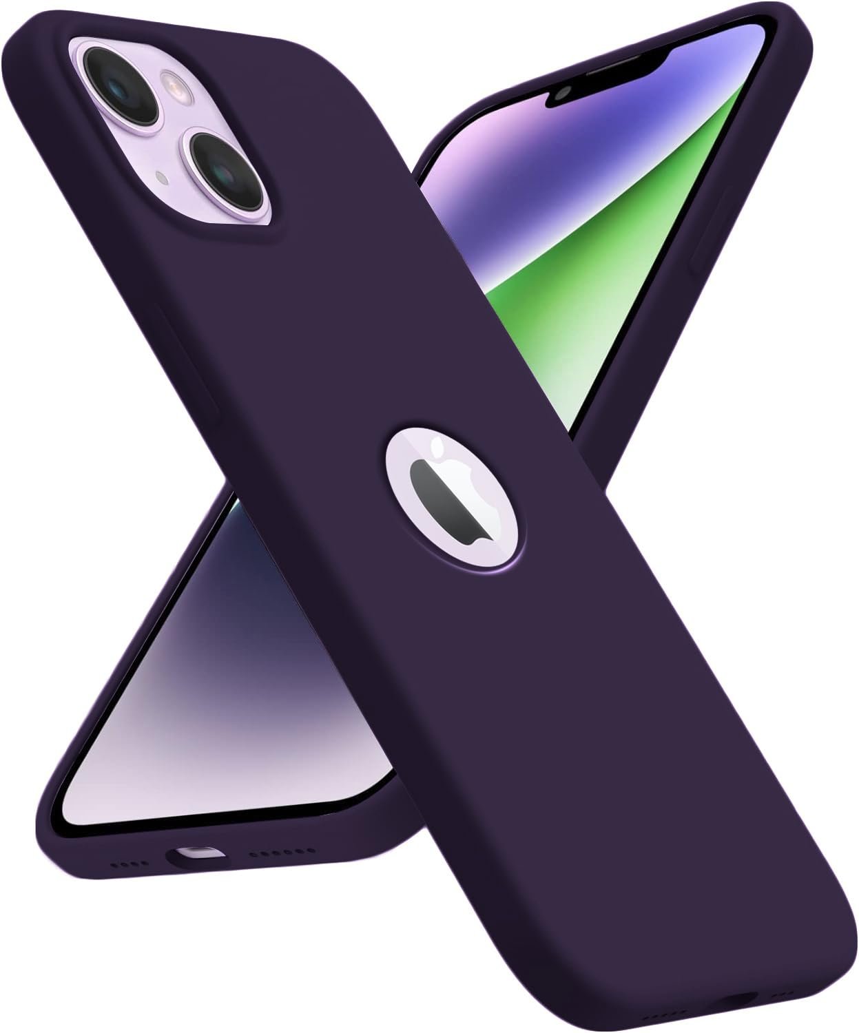 Elzzi Liquid Silicone Cover Compatible with iPhone 14 Case (6.1 inch) 3 Layer Microfiber Logo Cut Lining Covers Phone Cases Full Body Protective Wireless Charging Shockproof Back Cover (Deep Purple) Elzzi Liquid Silicone Cover Compatible with iPhone 14 Case (6.1 inch) 3 Layer Microfiber Logo Cut Lining Covers Phone Cases Full Body Protective Wireless Charging Shockproof Back Cover (Deep Purple)