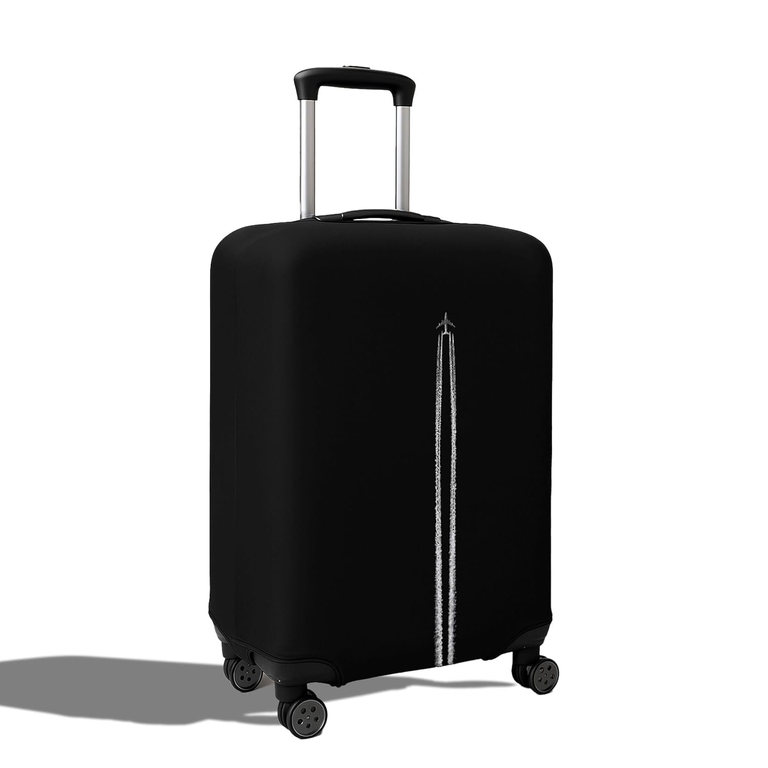 WanderWraps Spendex Polyester Protective Luggage Cover | Hard Luggage Trolley Bag Cover | Washable | Dust Proof | Stretchable | M - 24 inch | Skytrail|| WanderWraps Spendex Polyester Protective Luggage Cover | Hard Luggage Trolley Bag Cover | Washable | Dust Proof | Stretchable | M - 24 inch | Skytrail||