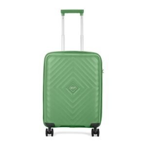 VIP Quad Pro Cabin 55 Cm 8 Spinner Wheels Trolley Bags for Travel, Hard Case Lightweight Bag with TSA Lock, Anti-Theft Zipper & Premium Interiors (Green) (Small)