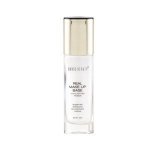 Swiss Beauty Real Makeup Base Highlighting Primer| Skin-Hydrating Poreless Primer With Natural Glow Finish For Face Makeup |Shade - 01 Natural Tint, 32Ml