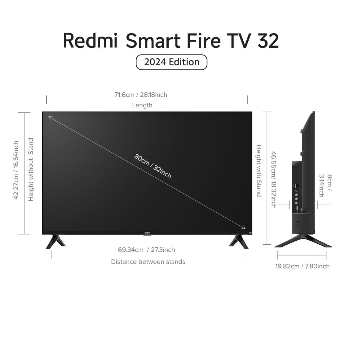 51cz megqgl. sl1100 Redmi Xiaomi 80 cm (32 inches) F Series HD Ready Smart LED Fire TV L32MA-FVIN (Black)