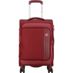 VIP Unicorn Nxt 8W Str 57 Cm | Check-in Polyester Soft Sided 8 Wheels Spinner Trolleys (Maroon, Small)