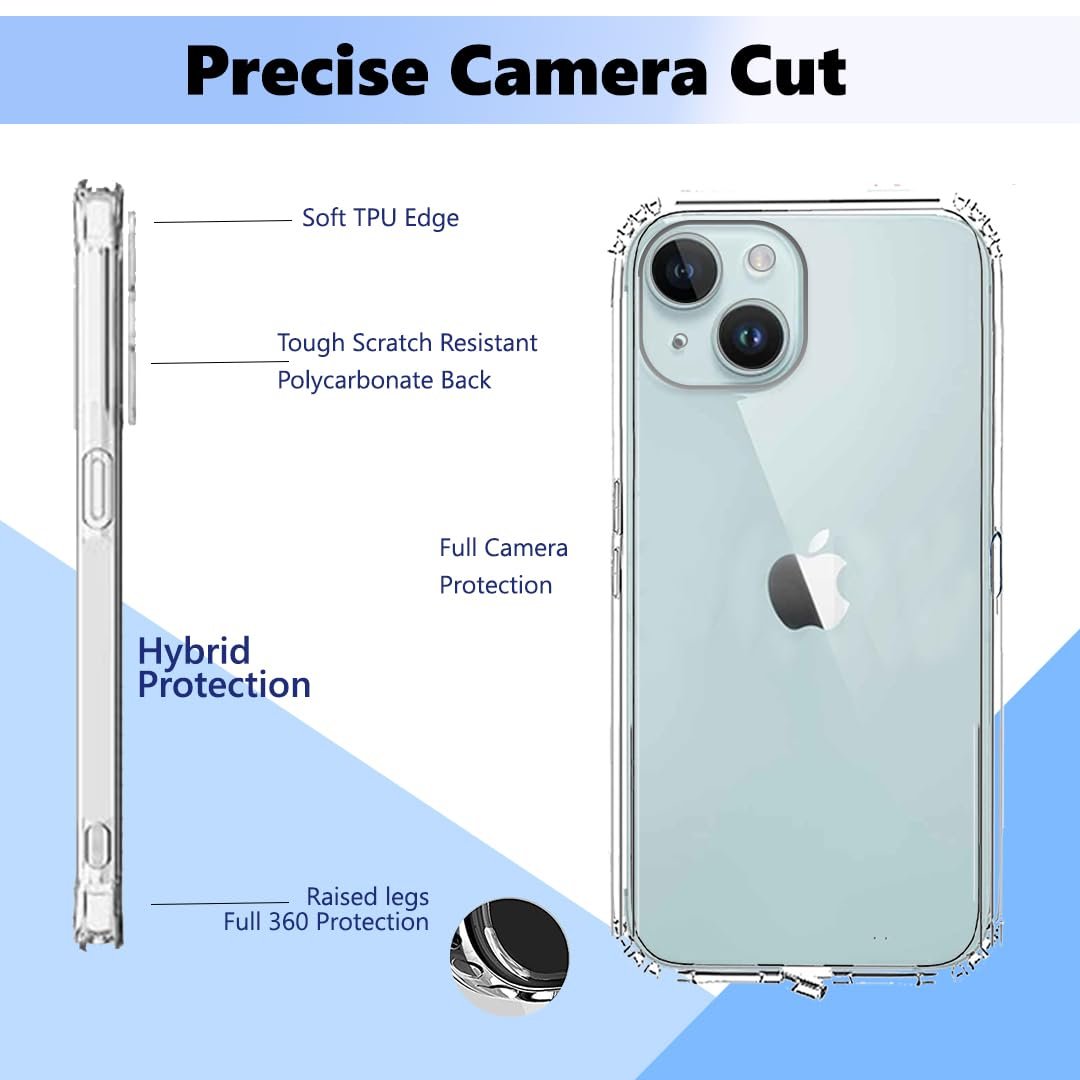 51tqsaqhqbl. sl1080 Tough Lee Back Cover Case for Apple iPhone 15 (Transparent) (Soft Silicon) (Pack of 1)