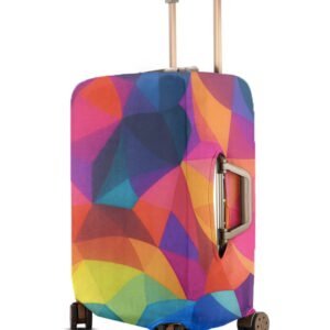 Cortina Polyester Luggage Cover Trolley Travel Covers Washable Dust Proof Anti-Scratch Suitcase Protector, Small-Multicolor