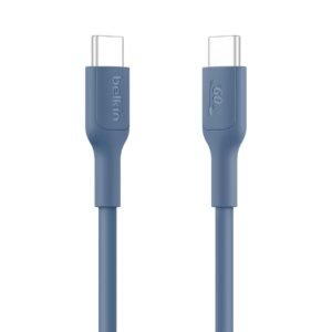 Belkin Apple Certified USB-C to USB-C Cable 1 Meter, 60W - Soft, Flexible Fast Charging Cable, Type C Charging Cable for iPhone 17, Air, Pro, Pro Max, Galaxy S25, Pixel 9, MacBook, iPad Pro | Blue