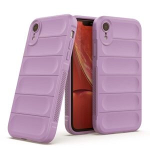 amazon basics Mobile Cover for Apple iPhone XR | Full Camera Protection | Liquid Silicon Case | Flexible Bumper Case for Apple iPhone XR (Purple)