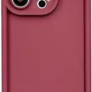 Scalebee Back Cover for Apple iPhone 13 Pro Max Soft and Flexible Matt Finish Anti Slip Shock Proof Camera Protection Silicon Phone Case (Redwine)