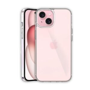 Plus Clear Soft Transparent TPU Back Cover with Camera Protection for Apple iPhone 15+ iPhone 15Plus - Transparent