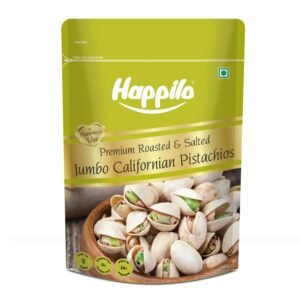Happilo Premium Californian Roasted & Salted Pistachios 1kg | Pista Dry Fruit | Shelled Whole Nuts Super Crunchy & Delicious Super Healthy Crunchy Nuts | Roasted with Salt | No Added Oils | Oven Roasted