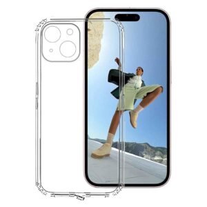 Tough Lee Back Cover Case for Apple iPhone 15 (Transparent) (Soft Silicon) (Pack of 1)