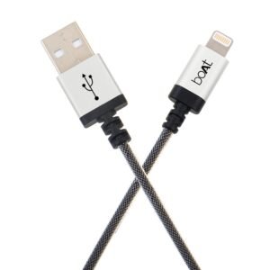 Boat Ltg 500 Usb Type C Apple Mfi Certified For Iphone, Ipad Tablet And Ipod 2Mtr Data Cable(Metallic Silver)