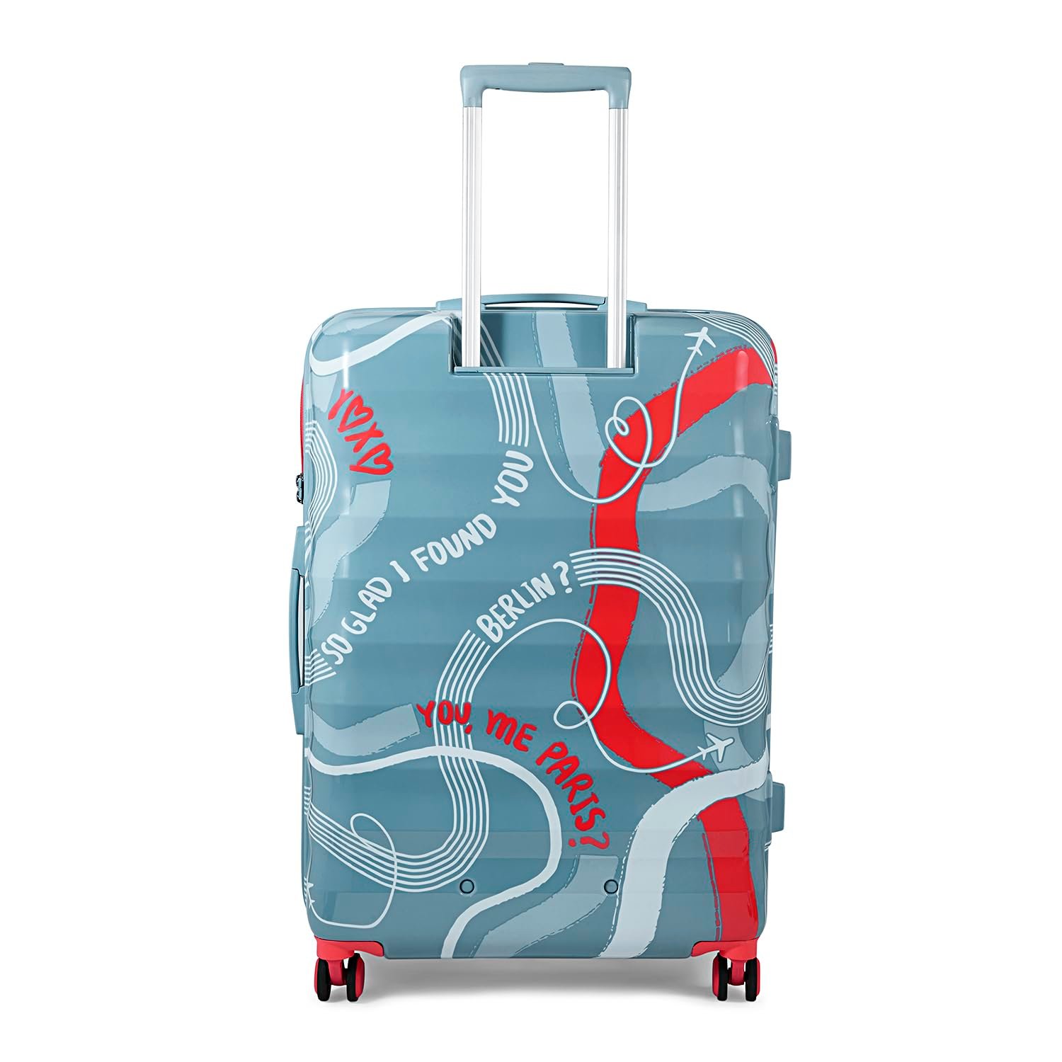 618fzctzvzl. sl1500 uppercase Serendipity (M+L) Set of 2 Printed Trolley Bag with TSA Lock,Hard Sided Checked Luggage, Durable Design for Travel, RCS Certified for Sustainability, Suitcase for Men & Women (Aqua)