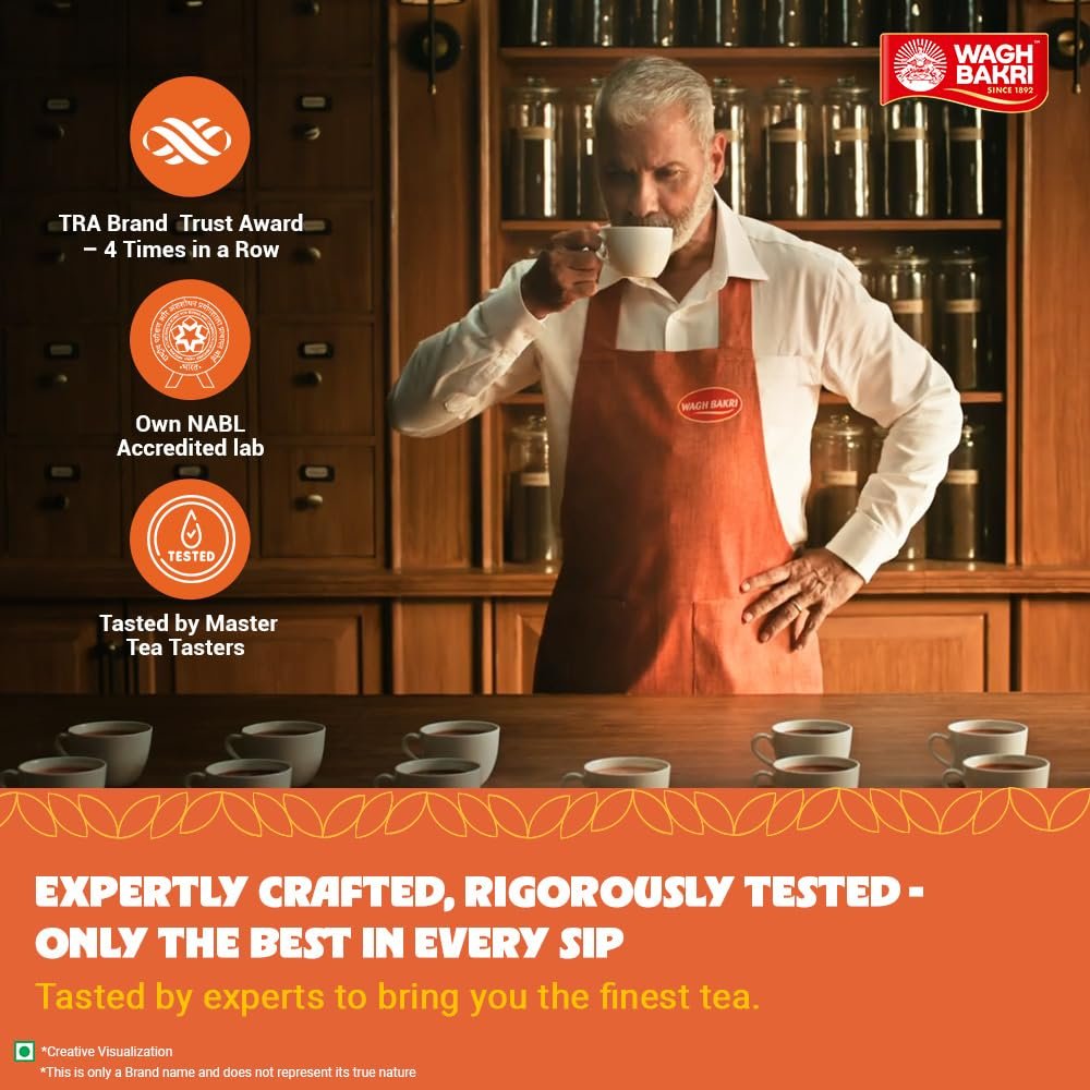 618pgulqpml. sl1000 1764805877 7643 Wagh Bakri Premium Assam Leaf Tea, Strong Taste & Refreshing Aroma, 250 Grams