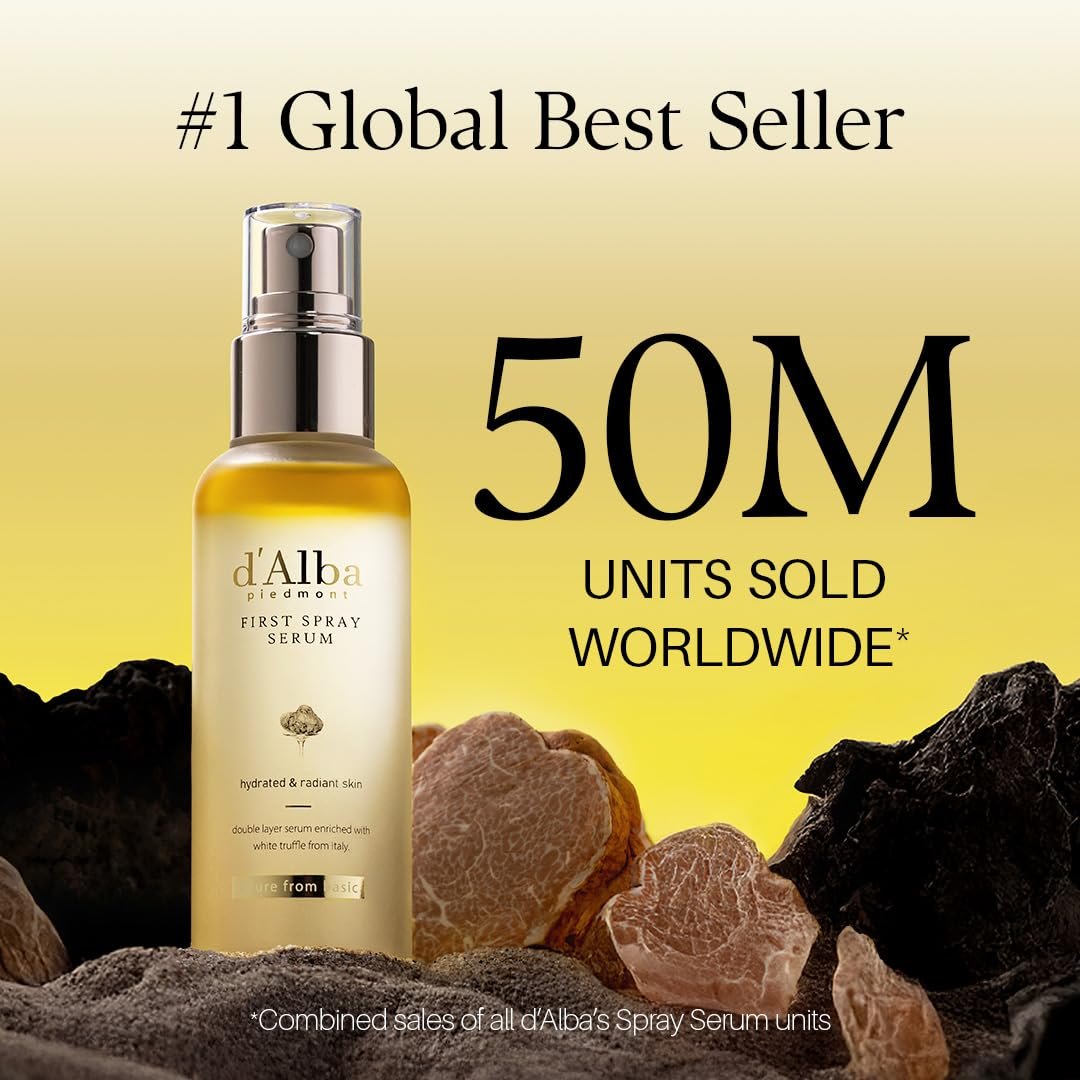 619hadfxf7l. sl1080 1766108848 3672 dalba Piedmont Italian White Truffle First Spray Serum, Vegan Skin Care, Hydrating Face Moisturizer, Glow Serum for Radiant Skin, Non Comedogenic, All In One Mist, Korean Skin Care (1.69 fl oz/50ml)