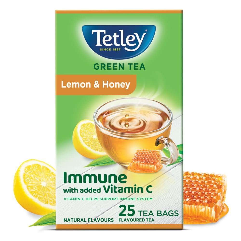 Tetley Green Tea, Lemon and Honey, 25 Tea Bags Tetley Green Tea, Lemon and Honey, 25 Tea Bags