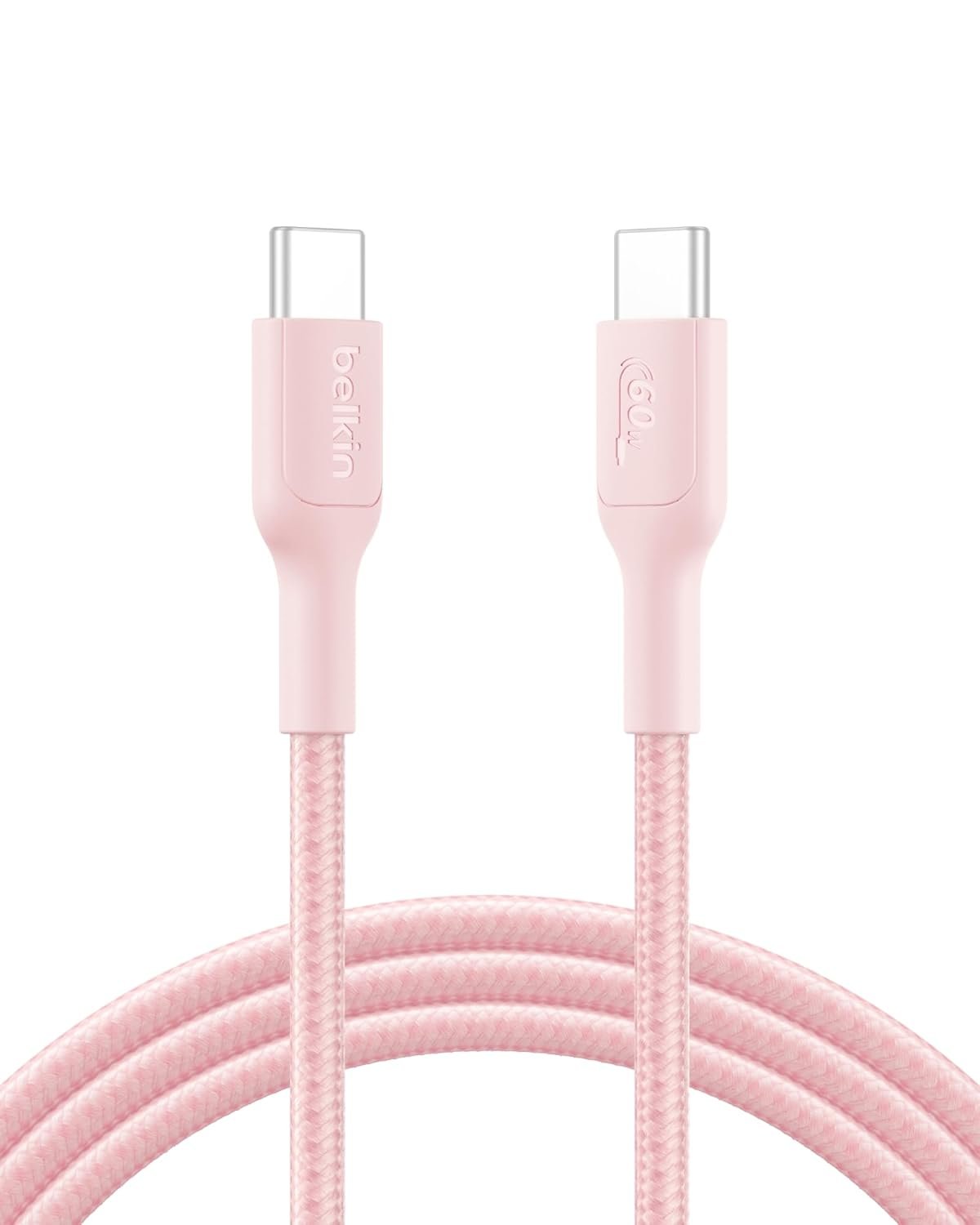 Belkin Apple Certified USB-C to USB-C Braided Nylon Cable 2 Meter | Fast Charging Cable | Type C Charger Cable for iPhone 17, 16, Galaxy S25, Pixel 9, MacBook, iPad Pro | 2 Years Warranty | Pink Belkin Apple Certified USB-C to USB-C Braided Nylon Cable 2 Meter | Fast Charging Cable | Type C Charger Cable for iPhone 17, 16, Galaxy S25, Pixel 9, MacBook, iPad Pro | 2 Years Warranty | Pink