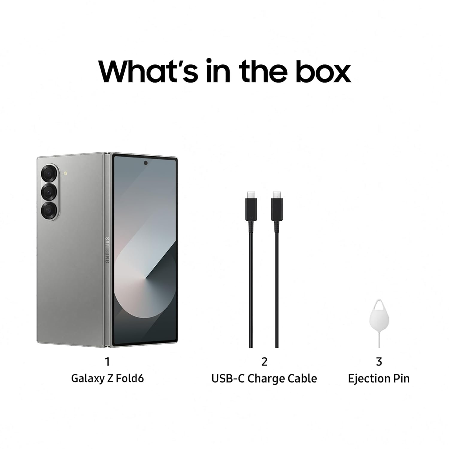 61twvyeslpl. sl1500 Samsung Galaxy Z Fold6 5G Smartphone with Galaxy AI (Silver Shadow, 12GB RAM, 256GB Storage), 50MP High-Resolution Camera, Snapdragon 8 Gen 3, Google Gemini