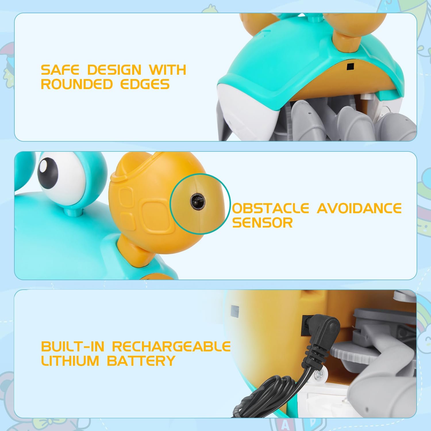 61unac7vrtl. sl1500 Amazon Brand – Jam & Honey Crawling Crab | Musical Toys for Toddlers | with Led Lights | Great Birthday Gift | Toys for Kids