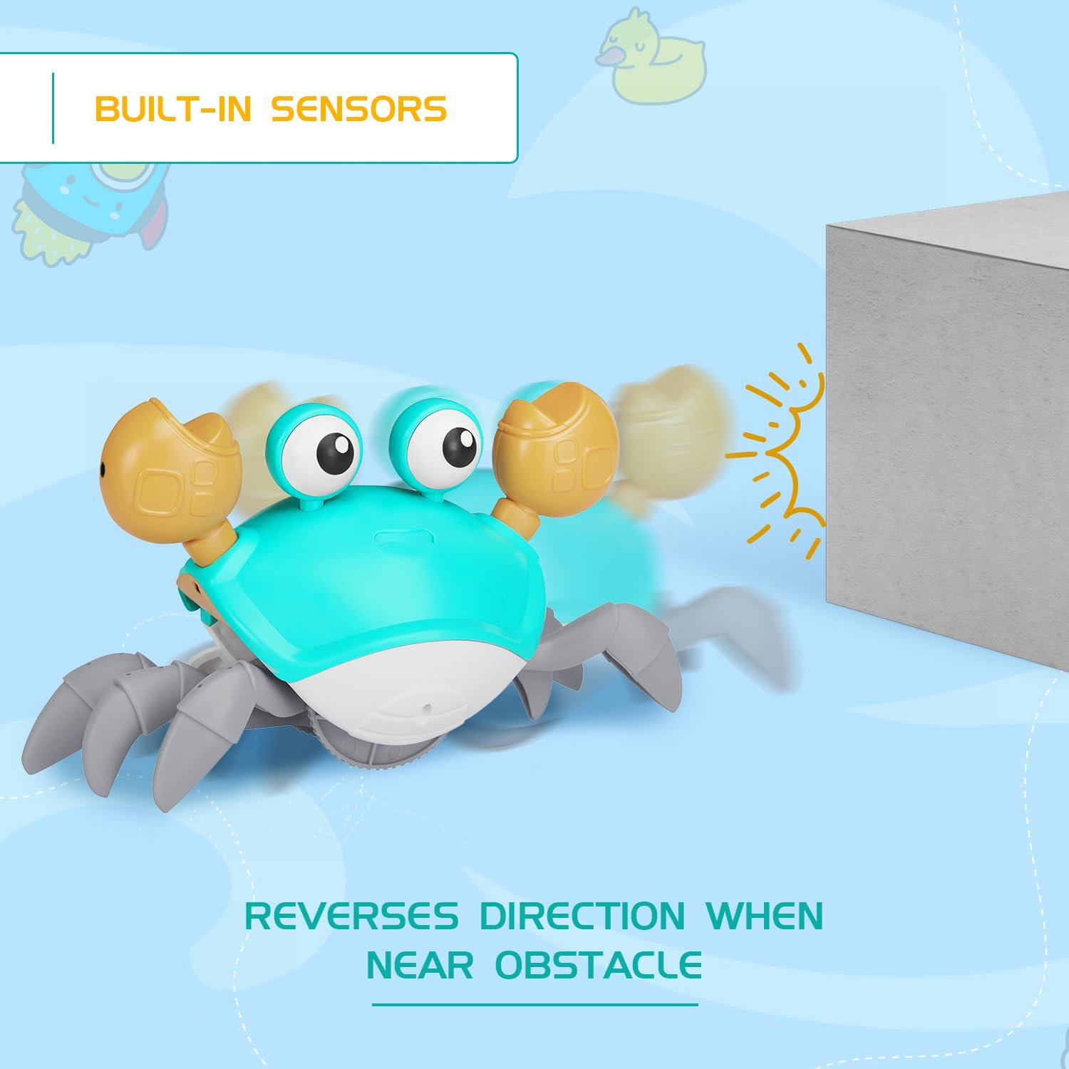 61wmlgwct2l. sl1500 Amazon Brand – Jam & Honey Crawling Crab | Musical Toys for Toddlers | with Led Lights | Great Birthday Gift | Toys for Kids