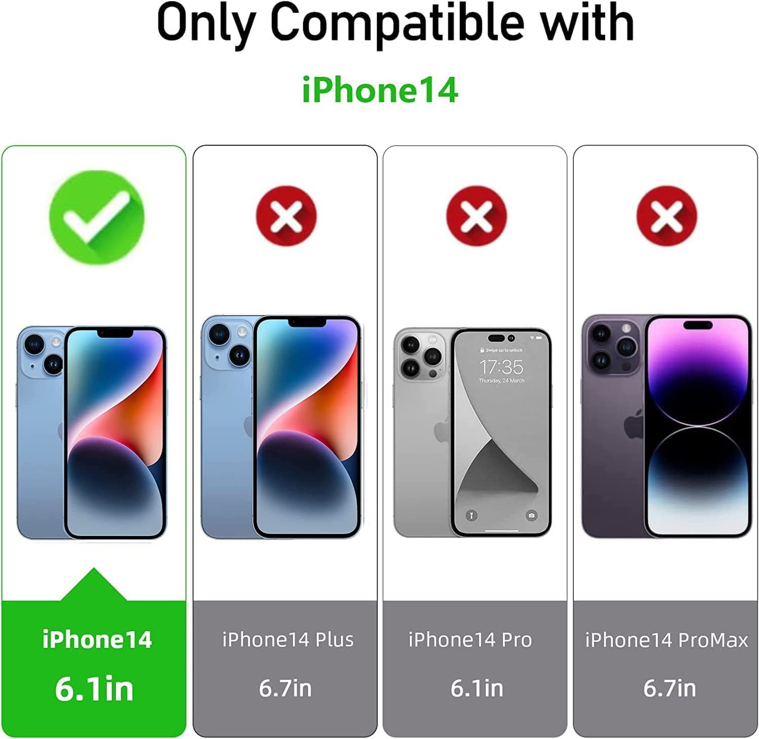 61x1s9inpl. sl1500 Elzzi Liquid Silicone Cover Compatible with iPhone 14 Case (6.1 inch) 3 Layer Microfiber Logo Cut Lining Covers Phone Cases Full Body Protective Wireless Charging Shockproof Back Cover (Deep Purple)