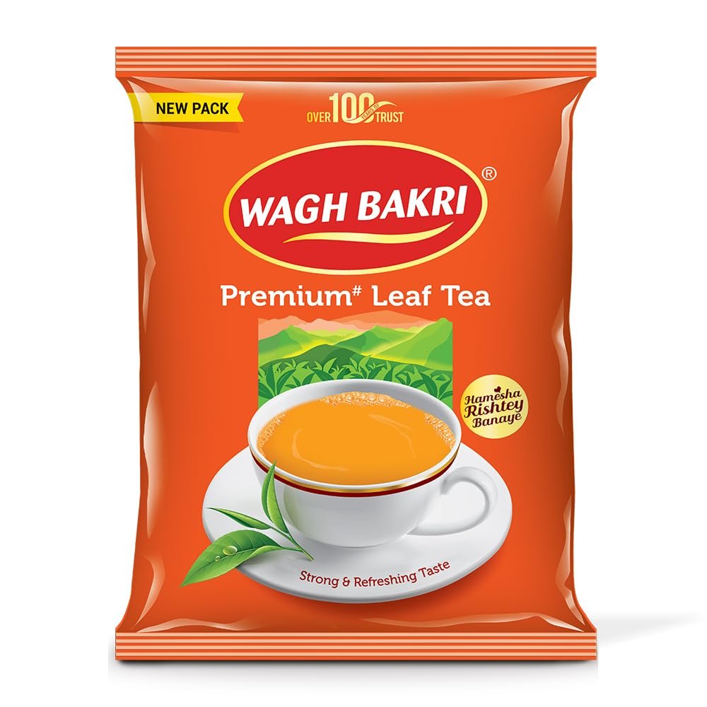 Wagh Bakri Premium Assam Leaf Tea, Strong Taste & Refreshing Aroma, 250 Grams Wagh Bakri Premium Assam Leaf Tea, Strong Taste & Refreshing Aroma, 250 Grams