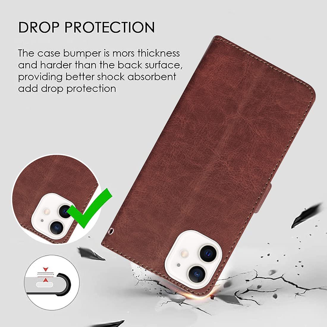 61cljke9hfl. sl1100 Flip Cover Back Case for Apple iPhone 12/12 Pro | Premium Leather Finish | Inbuilt Pockets & Stand | Flip Cover Back Case for Apple iPhone 12/12 Pro (Brown)