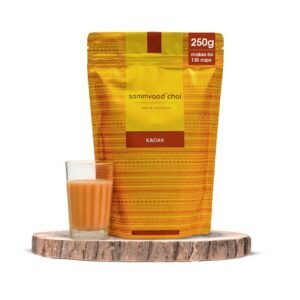 Sammvaad Premium Kadak CTC Chai – 250g | Strong & Aromatic Assam Tea | Fresh CTC Tea for Rich Flavor | Makes 135 Cups | Zip-Lock Pack