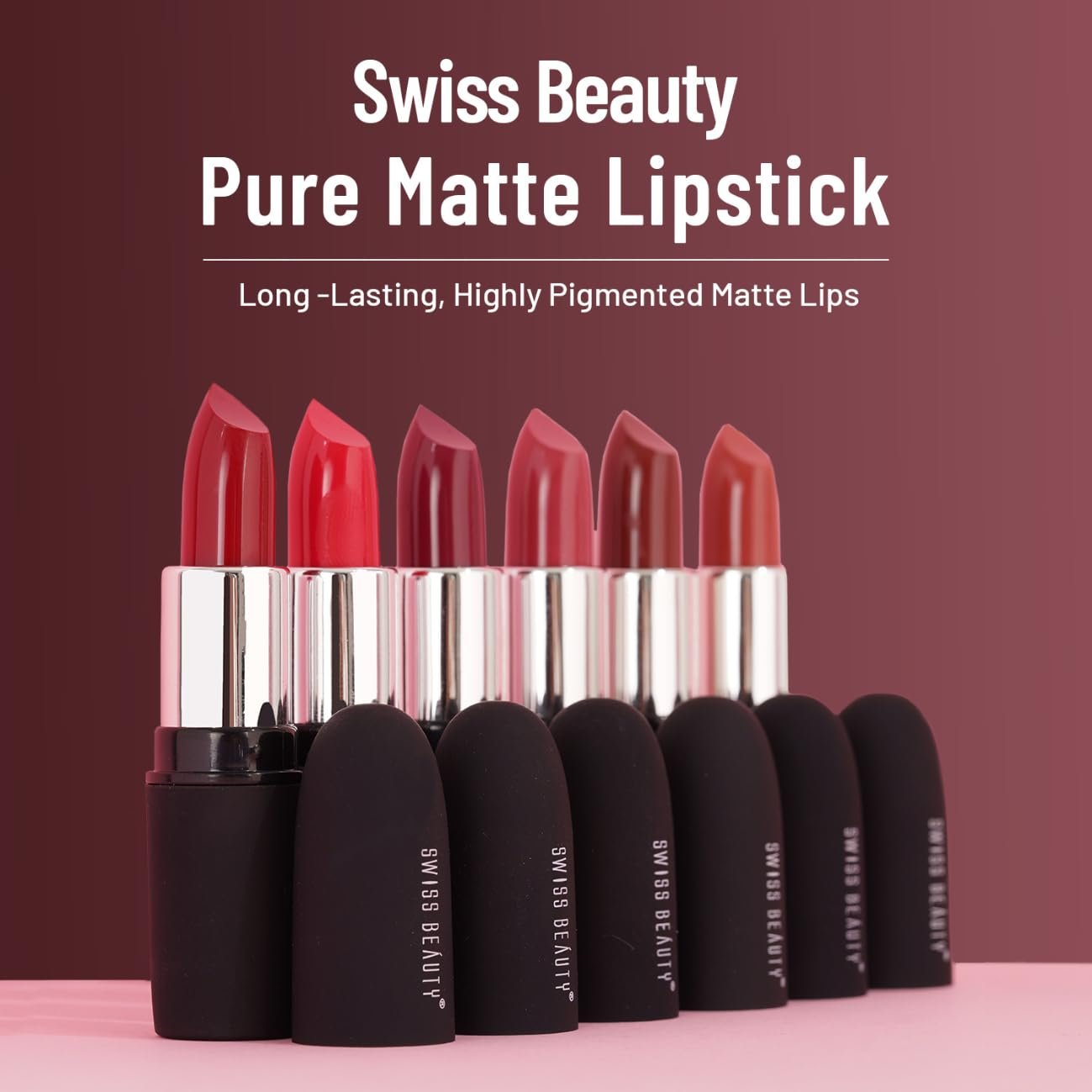 61llpgnlhl. sl1299 1 Swiss Beauty Pure Matte Creamy Lipstick | Non-drying, Highly pigmented Lipstick | Shade- Bare, 3.8gm|