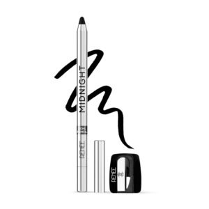 RENEE Midnight Kohl Kajal Pencil | Waterproof, Smudgeproof With Sharpener | 24 Hours Long Stay | Darkest Black | One Swipe Application | Vitamin E, Olive Oil and Castor Oil | Matte Finish |1.5 Gm