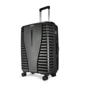 Aristocrat Large Airpro 76 Cms Check-in Polypropylene Hardsided 8 Spinner Wheels Luggage/Suitcase/Trolley Bag- Black, 53 Cm