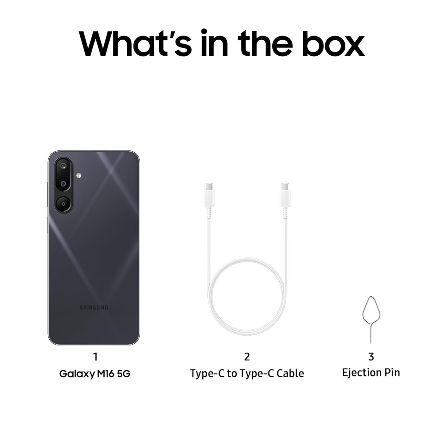 61sjjexnyil. sl1500 Samsung Galaxy M16 5G (Thunder Black, 4GB RAM, 128 GB Storage) | MediaTek Dimensity 6300 | AnTuTu Score 422K+ | Super Amoled Display | AI | 25W Fast Charging | 6 Gen of OS Upgrades | Without Charger